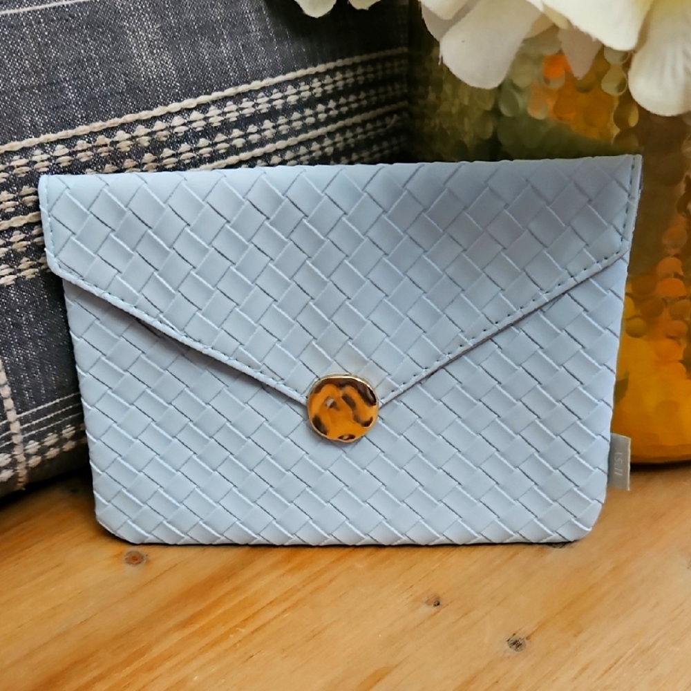 Ipsy PLUS sample, Blue Woven Cosmetic Bag